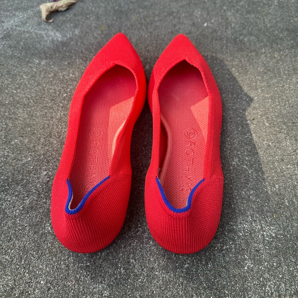 Rothy's Flame The Point Knit Flats - Picture 2 of 5